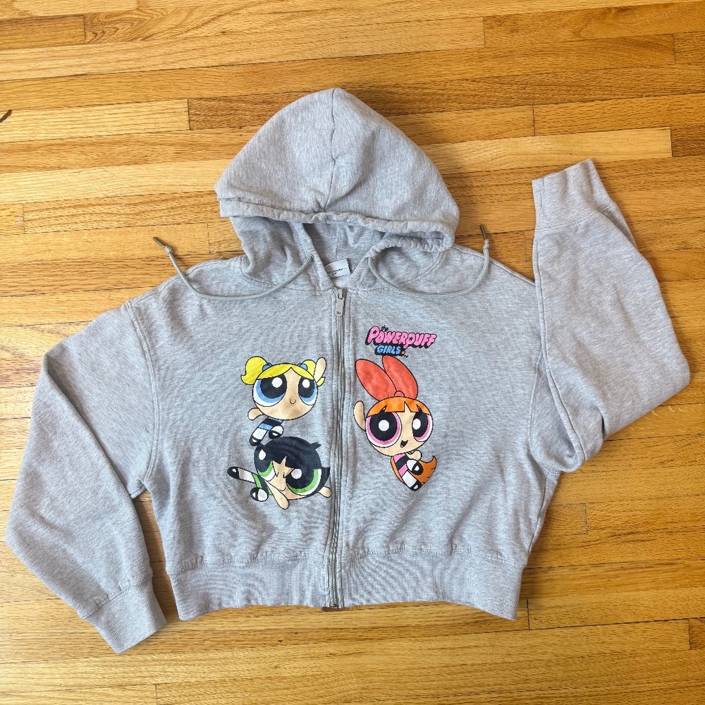💗 Y2K Powerpuff Girls Grey Zip Hoodie – Cartoon Network